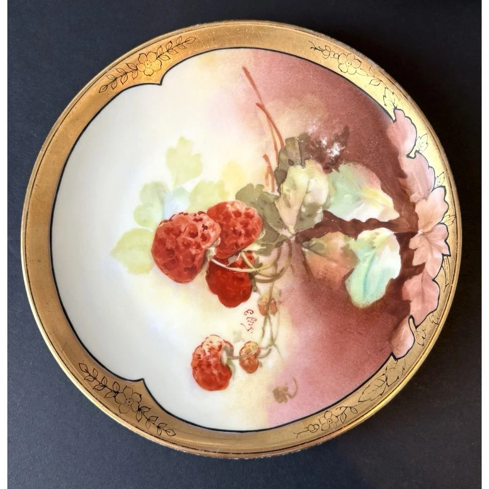 Antique Limoges A Lanternier Set of 5 c1890s Artist Signed 7